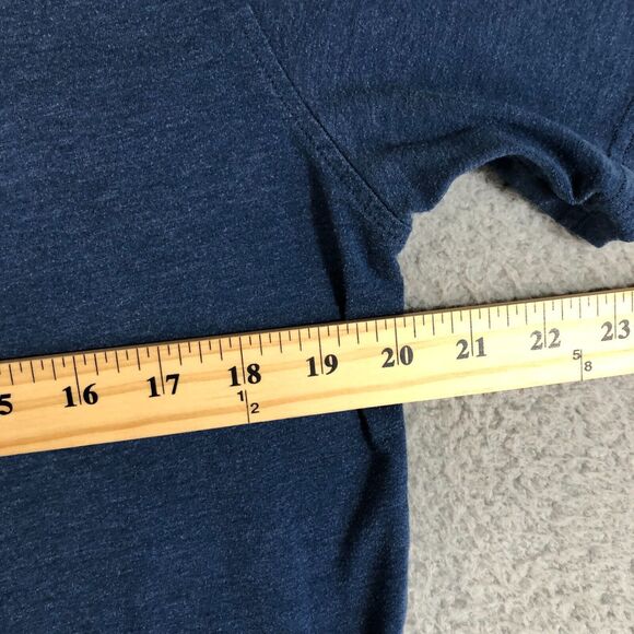 Under Armour Shirt Men Medium Blue Charged Heatgear Graphic Skull Anchor Logo - Picture 10 of 11